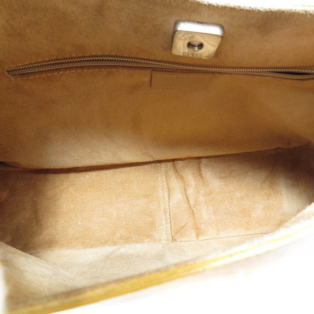 Gucci beige leather hobo bag signature bamboo handle - Picture 5 of 10